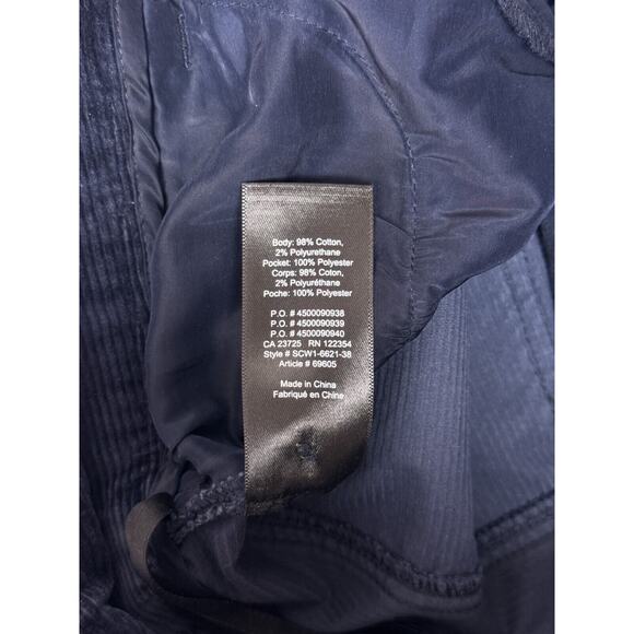 Babaton Pants 4 Womens Aritzia Joey High Rise Blue Corduroy Flare Boot - Picture 7 of 7